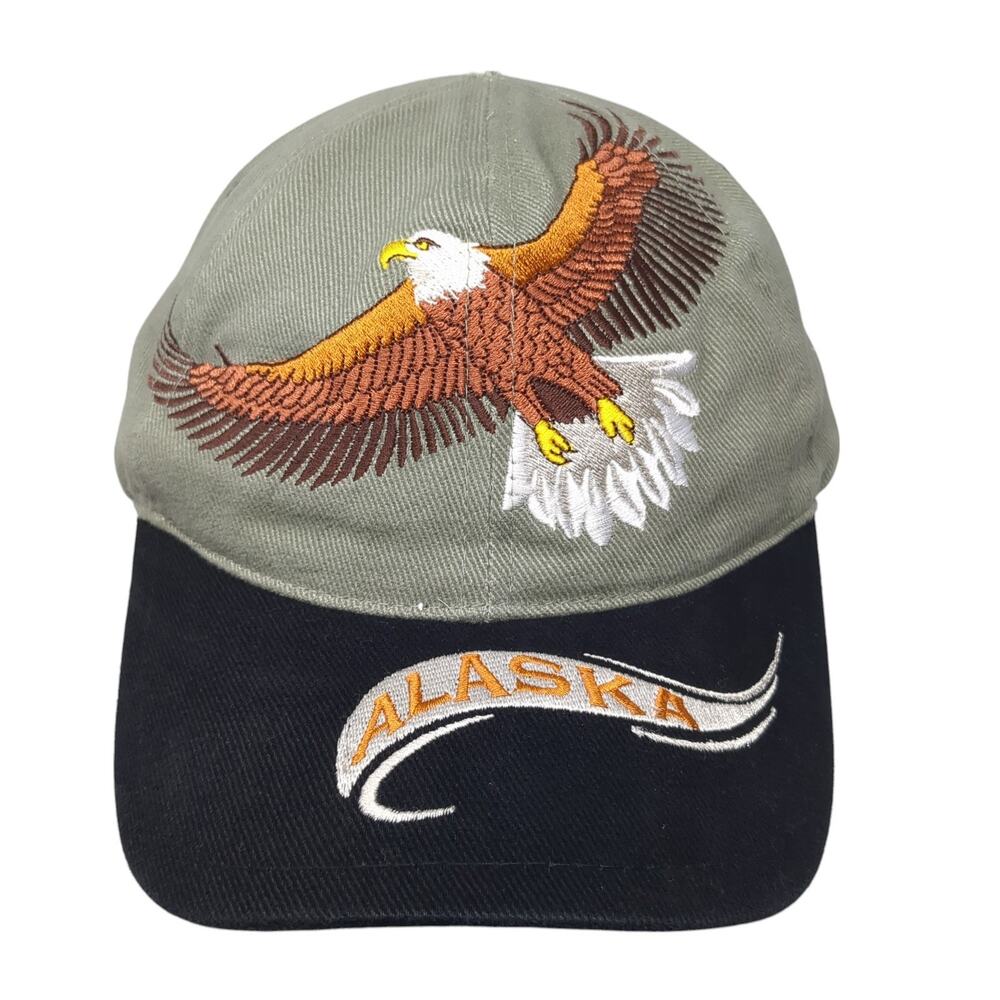 Alaska Strapback Baseball Cap Multicolor OS Adjustable Patriotic Arctic Circle